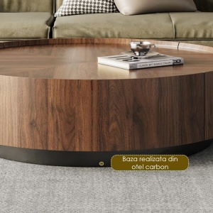 Masa living premium RoundWood, masa cafea, Homedit
