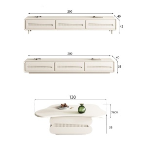 Masa living si comoda tv premium Snow, Homedit