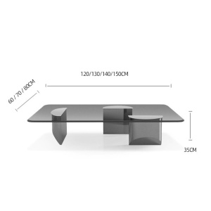 Masa living premium GlassySquare, masa cafea, Homedit