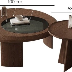 Masa living premium Walnut, masa cafea, Homedit