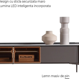 Set comoda tv, masa cafea si console premium Regal, Homedit Set comoda tv, masa cafea si console premium Regal, Homedit