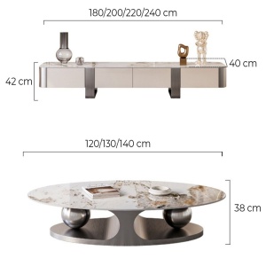 Set Comoda si masa cafea premium Armoire, Homedit Set Comoda si masa cafea premium Armoire, Homedit