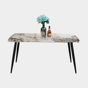 Masa dining lemn si piatra naturala Highness, masa bucatarie