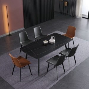 Masa dining lemn si piatra naturala Highness, masa bucatarie