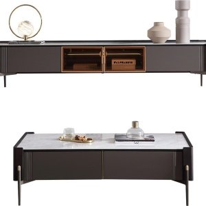 Set comoda tv, masa cafea si console premium Regal, Homedit