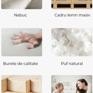 Canapea impermeabila fotoliu, taburet premium Resta