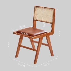 Scaun lemn masiv si piele premium Ero, Homedit