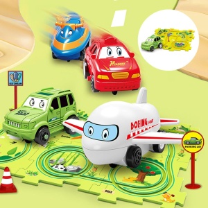 Circuit auto copii, traseu 15 piese, masini smart, traseu masini