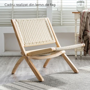 Scaun pliabil din lemn masiv premium Element, Homedit Scaun pliabil din lemn masiv premium Element, Homedit