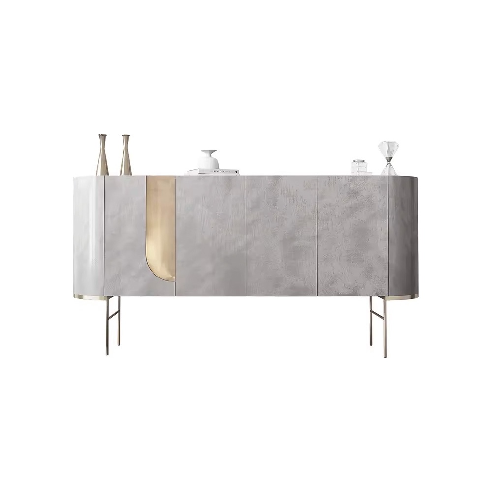 Comoda lemn 150 x 40 x 90 Eton Grey, Homedit