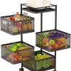Raft patrat cu 4 etaje, suport mobil cu sertare rotative, organizator camara, orgabizator bucatarie Homedit Raft patrat cu 4 etaje, suport mobil cu sertare rotative, organizator camara, orgabizator bucatarie Homedit