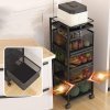 Raft patrat cu 4 etaje, suport mobil cu sertare rotative, organizator camara, orgabizator bucatarie Homedit Raft patrat cu 4 etaje, suport mobil cu sertare rotative, organizator camara, orgabizator bucatarie Homedit