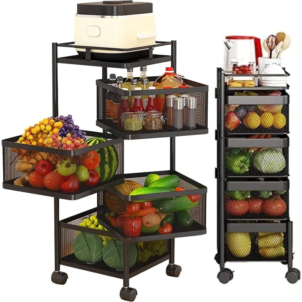Raft patrat cu 4 etaje, suport mobil cu sertare rotative, organizator camara, orgabizator bucatarie Homedit Raft patrat cu 4 etaje, suport mobil cu sertare rotative, organizator camara, orgabizator bucatarie Homedit