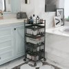 Raft patrat cu 4 etaje, suport mobil cu sertare rotative, organizator camara, orgabizator bucatarie Homedit Raft patrat cu 4 etaje, suport mobil cu sertare rotative, organizator camara, orgabizator bucatarie Homedit