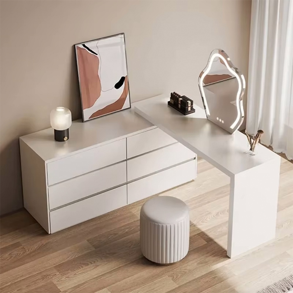 Masa de toaleta premium, masa make-up Stunny 120 cm x 40 cm x 75 cm, Homedit Masa de toaleta premium, masa make-up Stunny 120 cm x 40 cm x 75 cm, Homedit