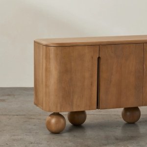 Cosola mobilier premium, comoda Laguna din lemn masiv de stejar 180 cm x 75 cm x 45 cm, Homedit