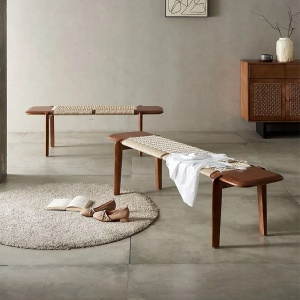 Banca premium din lemn masiv de frasin Yamask, 160x43x42 cm Banca premium din lemn masiv de frasin Yamask, 160x43x42 cm