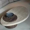 Masuta cafea din piatra naturala si stejar 130 cm x 73 cm x 43 cm Paulo, Homedit Masuta cafea din piatra naturala si stejar 130 cm x 73 cm x 43 cm Paulo, Homedit