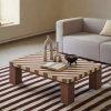 Masuta de cafea Stripes din lemn masiv de stejar, 135 cm x 60 cm x 38 cm, Homedit