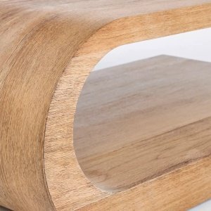 Masauta de cafea Palms din lemn masiv, 122 cm x 76 cm x 43 cm, Homedit