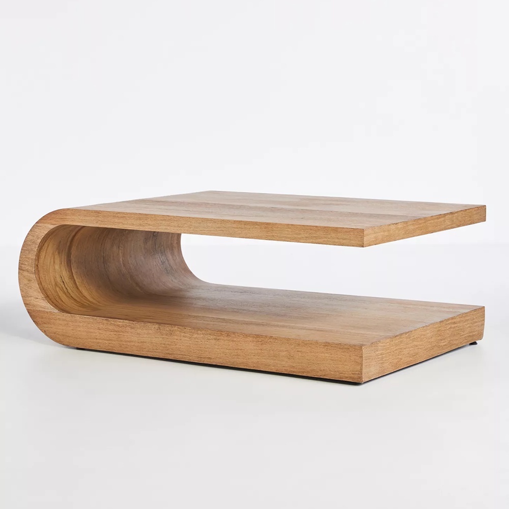 Masuta de cafea Palms din lemn masiv, 122 cm x 76 cm x 43 cm, Homedit