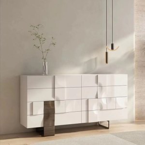 Consola Mobilier Premium Mercari White, 140 x 40 x 90 cm Homedit