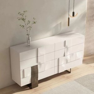 Consola Mobilier Premium Mercari White, 140 x 40 x 90 cm Homedit