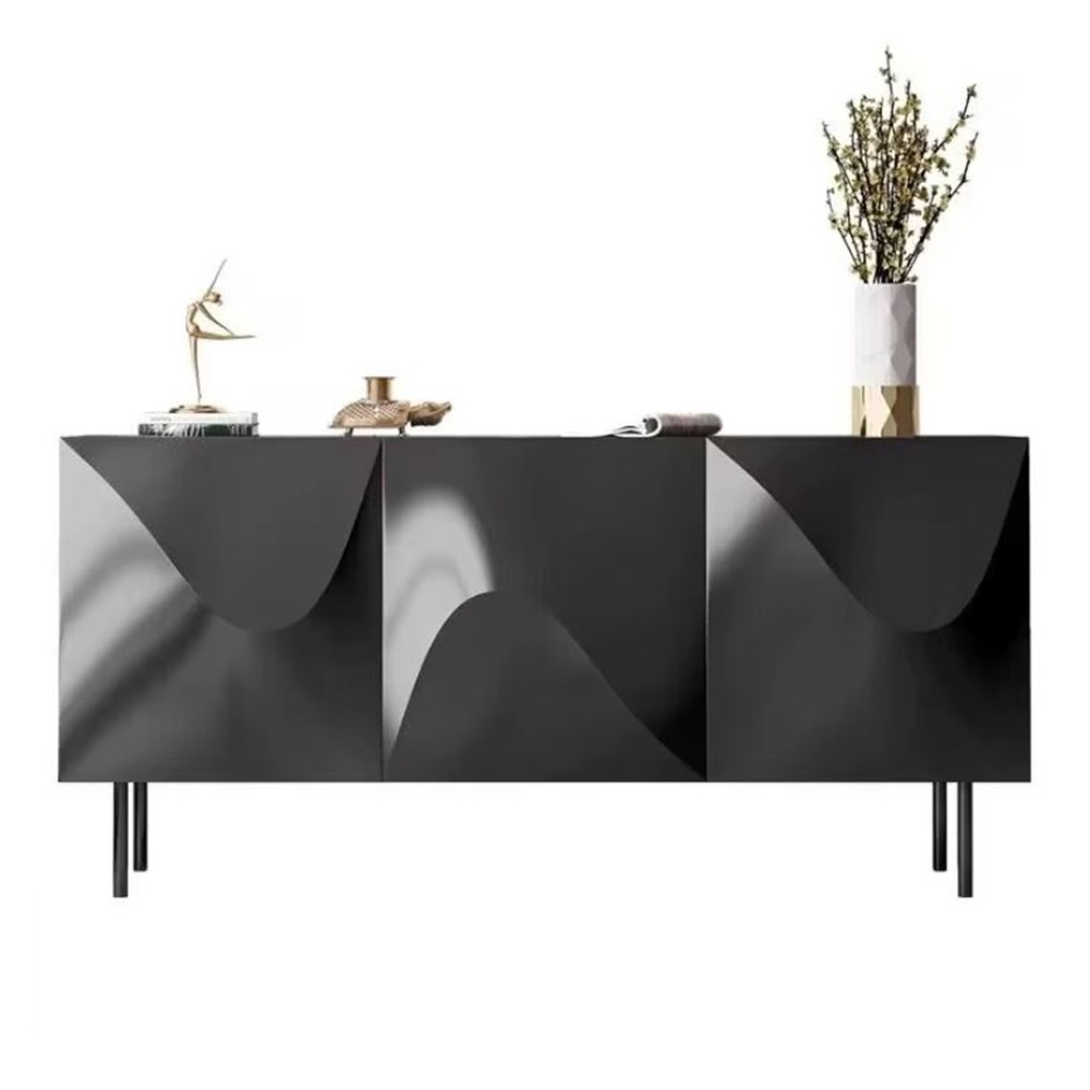 Consola Mobilier Premium Vertigo Black, 140 x 45 x 85 cm Homedit