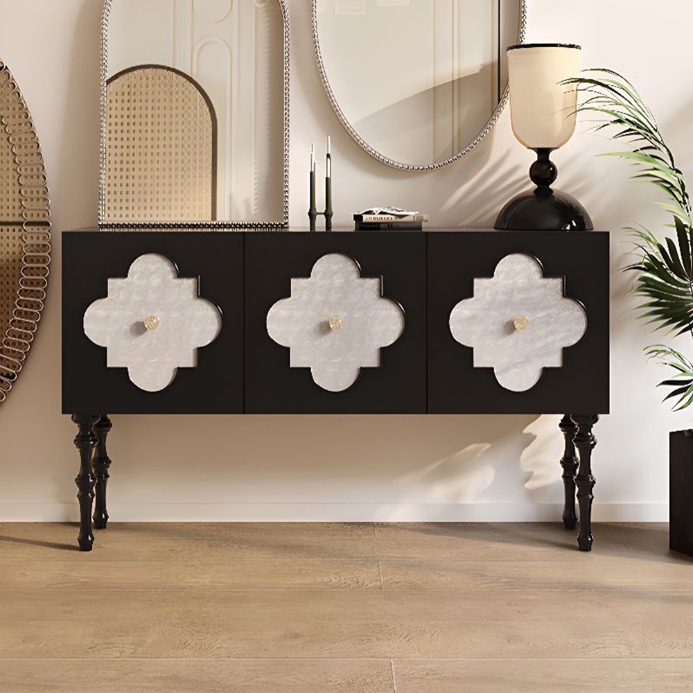 Consola Mobilier Premium Four Leaf Clover, 160 x 40 x 85 cm, Homedit Consola Mobilier Premium Four Leaf Clover, 160 x 40 x 85 cm, Homedit