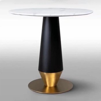 Masa Cocktail 80 x 75 cm Blackwood Brushed gold, auriu periat si piatra Homedit