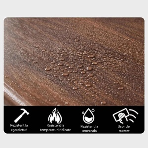 Masuta pentru cafea, 120 cm x 60 cm x 45 cm, masuta premium Walnut din lemn si otel, Homedit Masuta pentru cafea, 120 cm x 60 cm x 45 cm, masuta premium Walnut din lemn si otel, Homedit