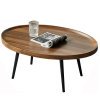 Masuta de cafea din MDF infoliat, 80 cm x 55 cm x 38 cm, masuta living premium maro, Homedit