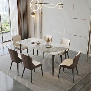 Masa Dining Ivory White, Premium, Homedit