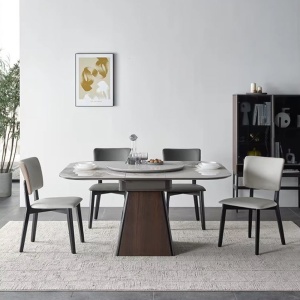 Masa Dining Extensibila Brown Shades, 120 x 155 cm, Premium, Homedit