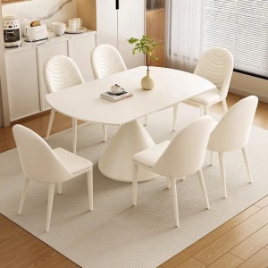 Masa Dining Extensibila Ramille White, Premium, Homedit