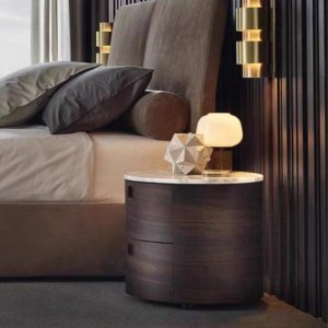 Noptiera Premium Opal Black, 45 x 45 x 44 cm, Homedit