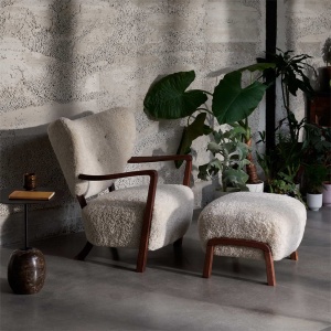 Fotoliu Premium Little Petra Cu Taburet, 73 x 82 x 95 cm, Homedit
