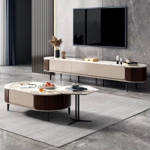 Comoda TV si Masuta de Cafea piatra naturala, Consola Tv Epic,  Homedit