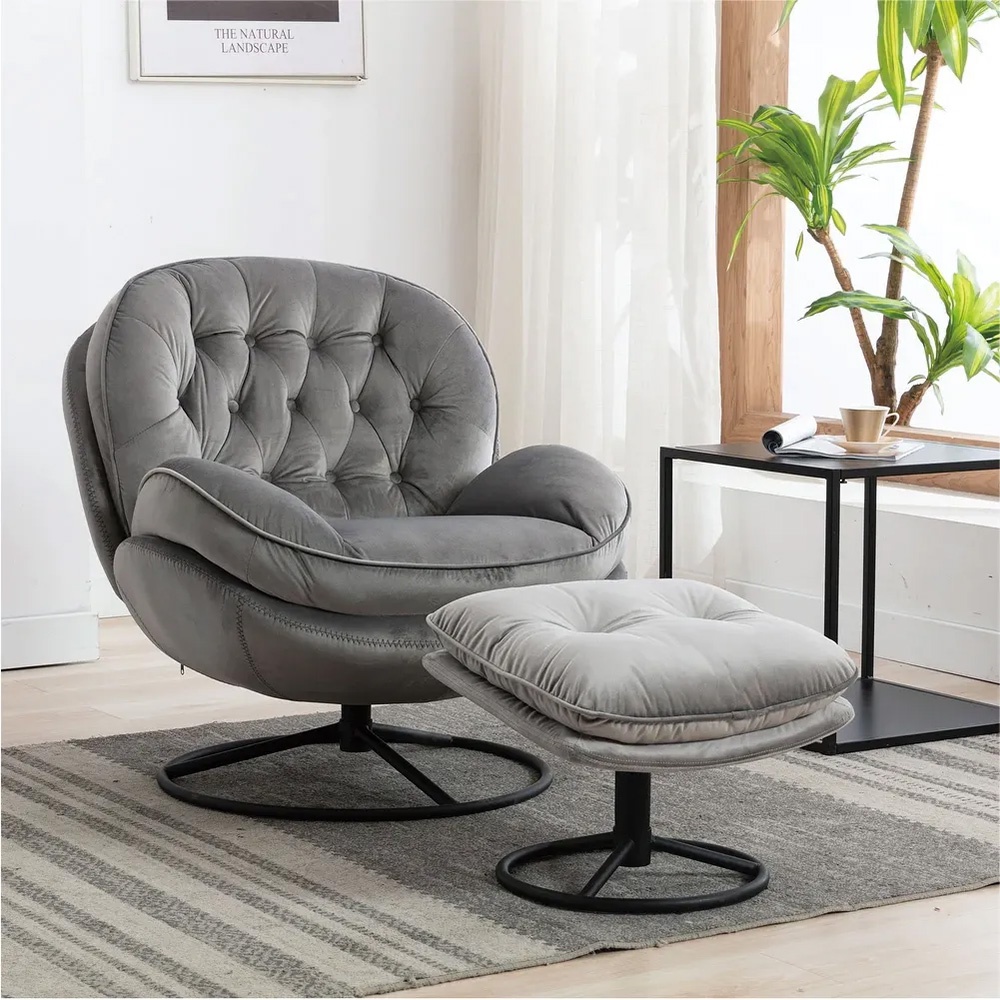 Fotoliu Premium Lounge Noble fara Taburet, 60 x 85 x 82 cm, Homedit