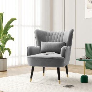 Fotoliu gri Vesgantti Armchair, 80 x 80 x 102 cm, Homedit