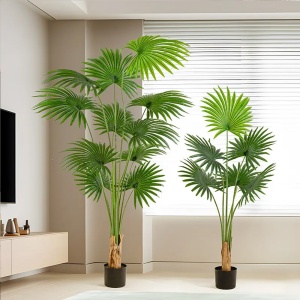 Planta Artificiala Palm Sunflower, 150 cm, Pentru Interior, Homedit