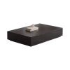 Masuta de cafea Flame din lemn masiv, negru marble ardezie, 130 cm x 70 cm x 25 cm, Homedit