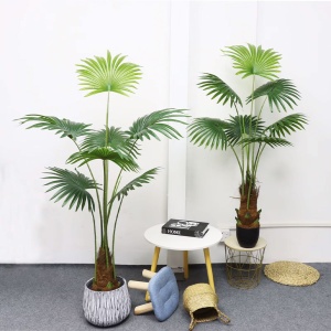 Planta Artificiala Palm Sunflower, 120 cm, Pentru Interior, Homedit