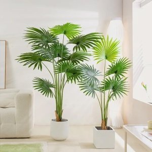 Planta Artificiala Palm Sunflower, 120 cm, Pentru Interior, Homedit