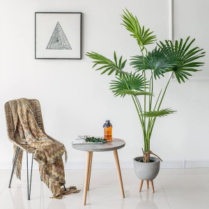 Planta Artificiala Palm Sunflower, 150 cm, Pentru Interior, Homedit Planta Artificiala Palm Sunflower, 150 cm, Pentru Interior, Homedit