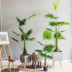 Planta Artificiala Palm Sunflower, 180 cm, Pentru Interior, Homedit