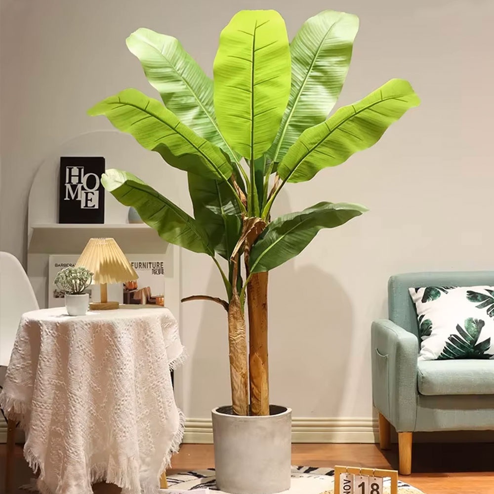 Copac Artificial Banana Tree, 130 cm, Pentru Interior, Homedit Copac Artificial Banana Tree, 130 cm, Pentru Interior, Homedit