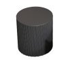 Masuta living rotunda lemn si ardezie Moss, negru, 40 x 40 x 45 cm, Homedit