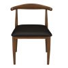 Scaun premium Wegner, lemn masiv de cauciuc si piele, 50 x 51 x 78 cm, Homedit