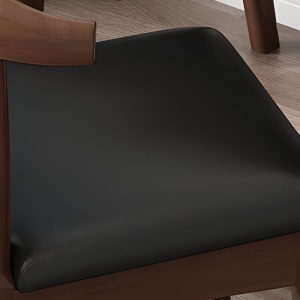 Scaun premium Wegner, lemn masiv de cauciuc si piele, 50 x 51 x 78 cm, Homedit Scaun premium Wegner, lemn masiv de cauciuc si piele, 50 x 51 x 78 cm, Homedit